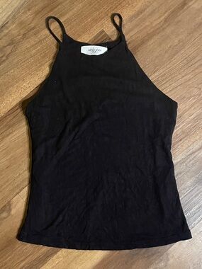 Carly Jean Los Angeles Black Halter Tank Top with slip underneath